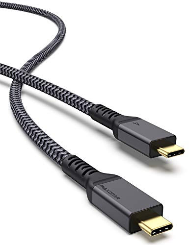 Maxonar Thunderbolt 4 Kabel 1,2m/40Gbps, TB4 USB C 4.0 Kabel Unterstützt 1x8K 60hz oder doppelten 4K60hz-Monitor,für i-Phone 15 Pro/Max Macbook air/Pro M1 M2,Mac Studio,Studio Display,SSD,eGpu,Dock