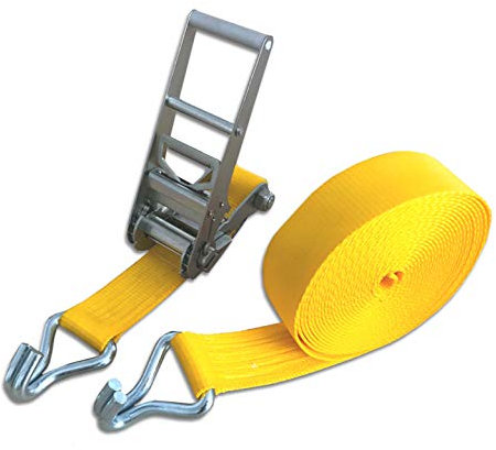 Spanngurt 10000 kg zweiteilig 25 m mit Spitzhaken Zurrgurt Ratschengurt 10 t Transportgurt Ladungssicherung Made IN Germany