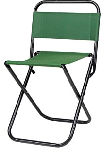 thesecrethome.es - Taburete Portátil Plegable Ultraligero con Respaldo para Exteriores, Pesca, Acampada, Camping, Playa - Alto. 58 cm x Largo. 35 cm (Verde)