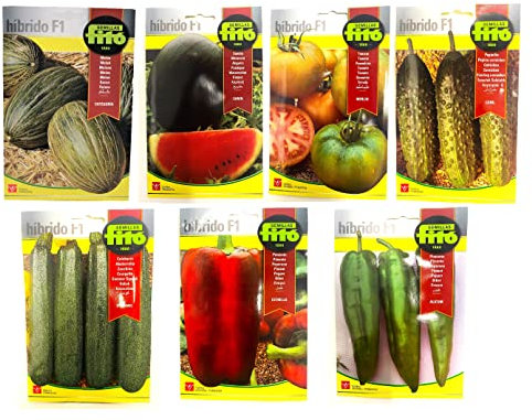Semillas de huerta Hibridas F1. Semillas profesionales. Marca Fito. (CALABACIN Y TOMATE)