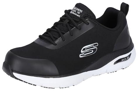 Skechers Herren Arch Fit Sr Ringstap Sneaker, Schwarz/Weiß, 45.5 EU