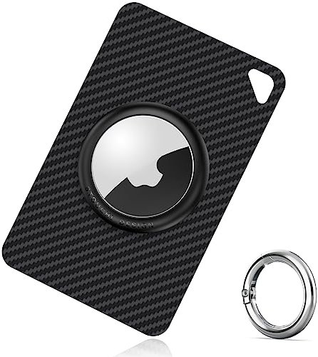 Stouchi AirTag Kartenhalter für Geldbörse, Kohlefaser Air Tag Karte in Kreditkartengröße, 6g Ultraleicht AirTags Card für portmonee, Halter Kompatibel mit AirTag für Geldbörsen