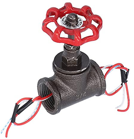 Interrupteur de Lumière Rotatif de Soupape D'arrêt Industriel Vintage, Interrupteur de Lampe Steampunk Rétro Interrupteur de Fer 3/4in pour Lampe de Tuyau de Table