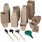 Relaxdays Pot lot Pratique de 120, avec Outils, pour la Culture, H x L x P : 5,5 x 6 x 6 cm, Marron