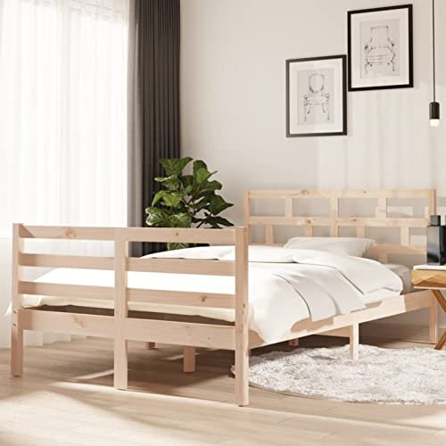 Gecheer Massiv träsäng, träsäng, dubbelsäng, balksäng, dubbel- och komfortsäng, barnsäng, ungdomssäng, gästsäng, seniorsäng, futonsäng, tall, 120 x 200 cm