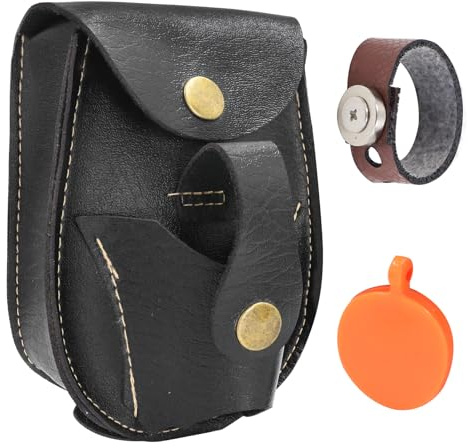 ZHUOCE 2-in-1 Slingshot Ammo Pouch Steel Ammo Balls Holder Leather Slingshot Bag Case with Magnetic Ring and Target