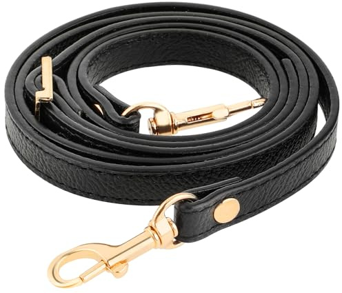 Leather Shoulder Strap Replacement,105cm-120cm Adjustable Leather Bag Strap,Bag Straps for Crossbody Handbags with Metal Swivel Hooks