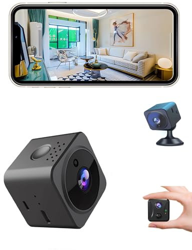 ZHODADA Mini Camera Espion,1080P Caméra de Surveillance HD WiFi sans Fil Caméra Surveillance Cachée Détection Mouvement & HD Vision Nocturne,Audio Bidirectionnel