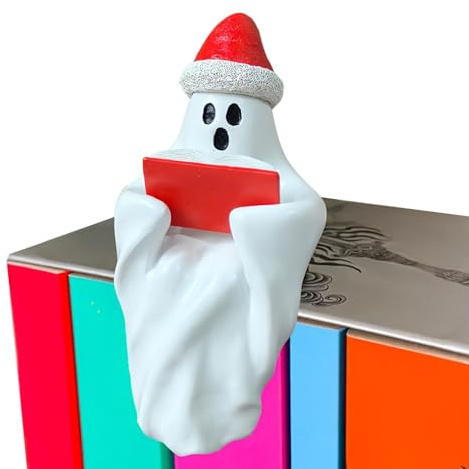 Generisch Figura de espíritu de lectura, decoración para todo el año con espíritu de lectura, escultura de resina de Halloween para escritorio, chimenea, alféizar de ventana