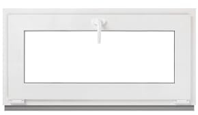 Framex källarfönster – tippfönster vit 100 x 55 cm 2 fack 32 mm (4/24/4) fönster plastfönster bredd x höjd (1 000 x 550 mm) funktion lutande fönster