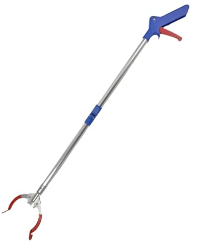 Herramienta de agarre: recogedor de basura plegable ligero de aleación de aluminio, recogedor de basura extensible, garra de agarre portátil duradera | Limpieza de jardín y patio para personas mayores