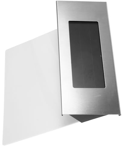 WATIIFUFU Lampe Solaire Numérique 4 LED pour Maison, Éclairage Mural Inoxydable Résistant aux Intempéries, Voyant Indicateur Pratique pour Couloir, Mur et Cour Extérieure, Plaque Numéro