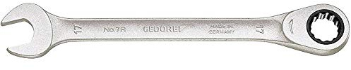 GEDORE Skruvnyckel med ringspärr, SW 12 mm, platt, 12-kantigt, UD-profil, skiftnyckel, 7 R 12