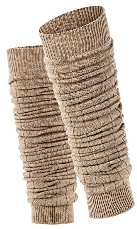 ESPRIT Damen Stulpen Rib W Lw Wolle dick gemustert 1 Paar, Braun Nutmeg Melange 5410, ONESIZE