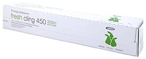 1 x Cling Film in Cutter Box 18 roll 450mm x 300m by Catering Cling Film
