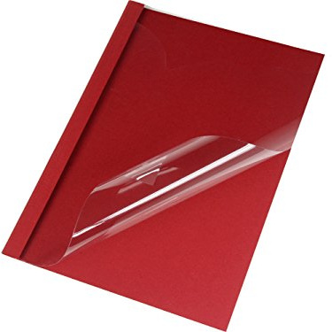 LMG LMG-BMDLEM-RO-R1.5 Thermobindemappen Leinenstruktur matter Vorderseite, Abheftlochung 1.5 mm, 50 Stück