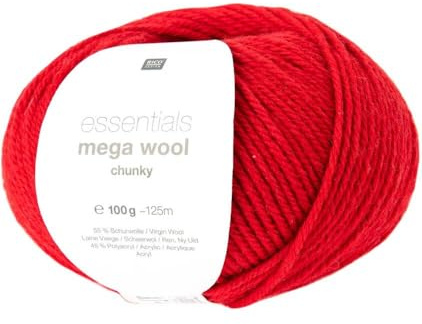 Essentials Mega Wool Chunky Rot, 100 g