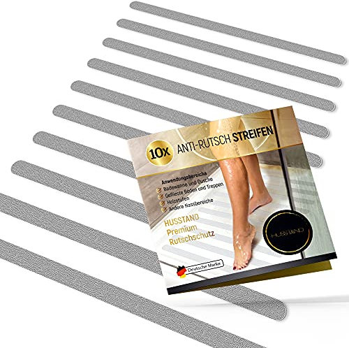 husstand Anti-Rutsch Streifen für Badewanne & Dusche - 100% Transparent & Selbstklebend - Antirutsch Sticker Badewanne - Antirutschmatten Dusche - Anti Rutsch Dusche - Duschmatten Dusche Rutschfest
