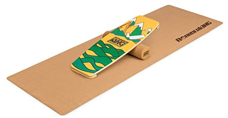 BoarderKING Indoorboard Limited Edition Wakeboard - Skateboard Surfboard Trickboard Balanceboard Balance Board (Berge, 100 mm x 33 cm (Ø x L))