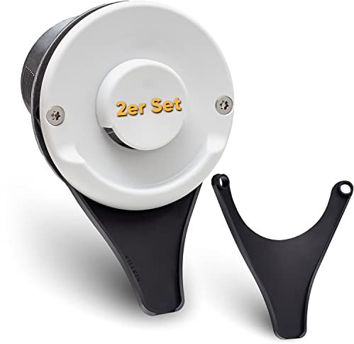 Villkin - Desagüe de condensación (2 unidades) para autocaravana compatible con calefacción Truma (distancia entre orificios de 96 mm) – Desagüe para cubierta de chimenea de caravana