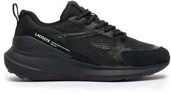 Lacoste Herren Low-Top Sneaker T-Clip 0120 2 SMA, Männer Halbschuhe,schnürschuhe,schnürer,Business,Freizeit,BLK/BLK (02H),42 EU / 8 UK
