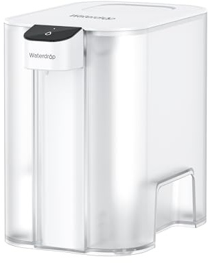 Waterdrop ED04W-L Mega Electric Water Filter Dispenser, Large 27-Cup, 200-Gallon Rechargeable Instant System, NSF/ANSI 42&53&401&372, Reduce PFOA/PFOS, Lead, Chlorine, Does not Lower TDS, White