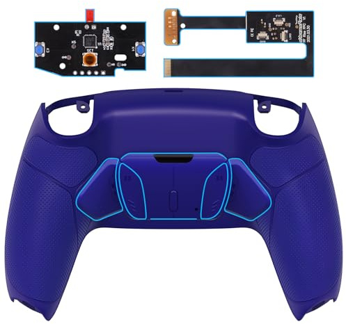 eXtremeRate Goma Grip Programable RISE4 Remap Kit para ps5 Mando Modelo BDM-010 BDM-020 Actualización Board & Carcasa Trasera & 4 Palancas Botones para ps5 Control-NO Incluye Mando(Azul Cobalto)