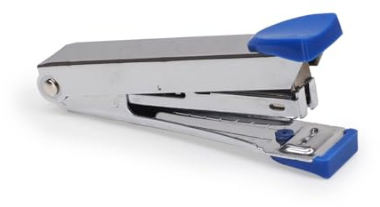 WAYTEX 931545 Liten skrivbordshäftapparat nr 10 i metall, 10 ark, kapacitet 50 häftklamrar