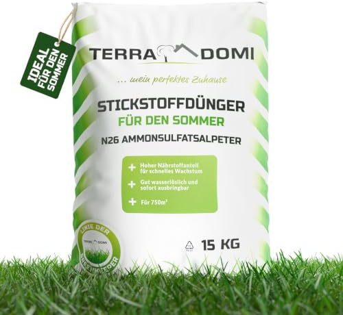 Turbo Schnell Grün 15kg Rasendünger Sommer - N26 Stickstoffdünger
