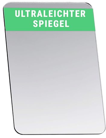 Falkenhorn Miroir à main - Miroir double face ultra plat en acrylique de forme rectangulaire - Idéal pour les travaux manuels, les enfants, le bricolage, le portefeuille, les cosmétiques et les