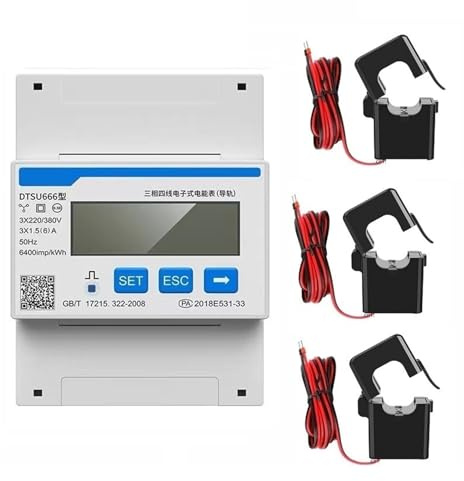 DDSU666 DTSU666 80A Single Three Phase MODBUS RS485 dubbelriktad smart energi power KWH elektrisk solmätare wattmätare (DTSU666-CT 100-5A)