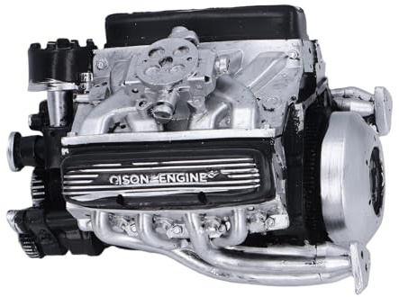 Gucagle Kit de construcción de Modelo de Motor V8 Adorno de exhibición de Motor de automóvil de Resina de Alto Rendimiento para entusiastas de los automóviles Adultos Decoración de Garaje (Negra)