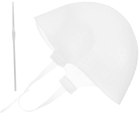 CHICAMPERA Cuffia per Mèches in Silicone Morbido con Gancio e Ago, Cappello Riutilizzabile Perforato per Tintura Chioma a Casa e Salone, Strumenti Professionali per Colorare i Chioma