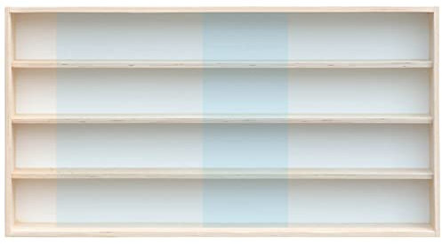 Alsino Holzvitrine Vitrine Setzkasten Regal Kiste Mit Scheiben zur Aufbewahrung für Edelsteine Modellautos Länge 40 cm - 150 cm, (V-07.100)