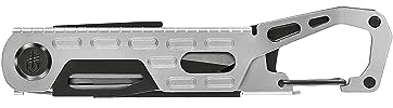 Gerber Gear Stake Out 11-in-1 Multi-tool, 2.2 Plain Edge Blade, Tent Stake Puller, Carabiner Carry, EDC Gear and Equipment, Silver