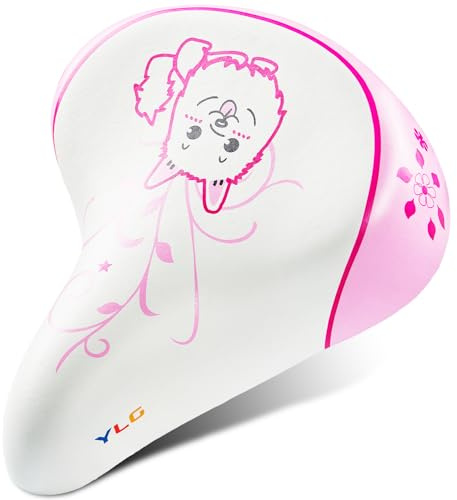 YLG Kids Bike Seat for Girls, Bike Seat Padded Memory Foam for Toddler, Breathable & Extra Soft Memory Foam Child Bicycle Saddle