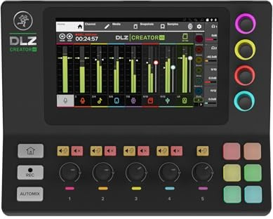 Mackie DLZ Creator XS kompaktes adaptives Digitalmischpult für Podcasting, Streaming und YouTube mit User-Modi, Mix Agent-Technologie, AutoMix, Onyx80-Mikrofonvorverstärkern