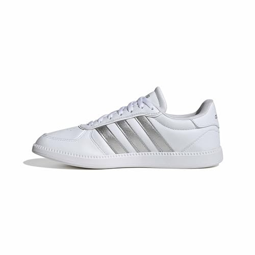 adidas Femme Breaknet Sleek Shoes, FTWR White/Silver Met./FTWR White, 40 EU