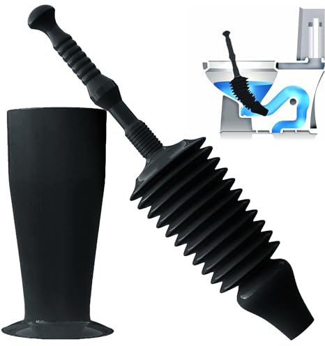 Luigi's Pömpel Pümpel - Saugglocke mit Doppelter Druckkraft für Maximale Leistung - Speziell für Toiletten mit Schwachem Abfluss - Schwarz