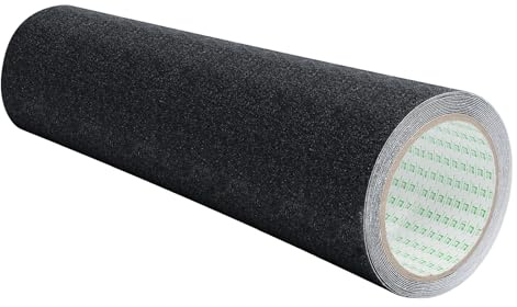 Antirutsch Klebeband 400mm x 5m Hohe Traktion Schwarz Anti-Rutsch Griptape mit Selbstkleber für Skateboard, Treppen, Holztreppe, Barrierefreier Zugang