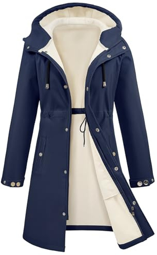 RITOSTA Chaquetas Softshell Mujer Impermeable Ligera Chaqueta Polar con Capucha y Cremallera Parka Otoño Invierno Gabardina para Exteriores