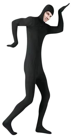 Mens Open Face Spandex Zentai Bodysuit Carneval Costumes Bodysuits Women'S Open Face Spandex Zentai Bodysuit Full Body 2nd Skin Tight Suit Stretchy Carneval Costume Unitard (Black, M)