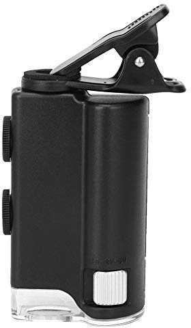 60-100x Loupe Universelle à Pince avec LED UV, Adaptateur de Lentille de Microscope Portable pour Téléphone Portable 商品名称