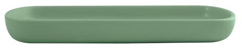 MSV - Vassoio in Ceramica - MAONIE Verde basilico Opaco - Elegante e Pratico - Multiuso per Gioielli e Cosmetici - Design Decorativo - 25,7 x 11,5 cm - Facile da Pulire