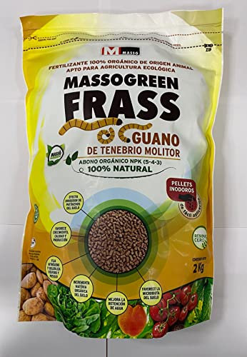 ABONO ORGÁNICO DE ORIGEN ANIMAL CON GUANO DE TENEBRIO MOLITOR LISTO PARA USAR 2K