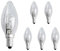 Liuyife E14 C35 Halogen Kerzenbirnen 42W, Dimmbar, Warmweiß 2700K 650LM, SES Kleine Edison Schraubbirne, E14 Klar Kerze Vintage Halogenlampen für Kronleuchter, Tischlampen, 6 Stück