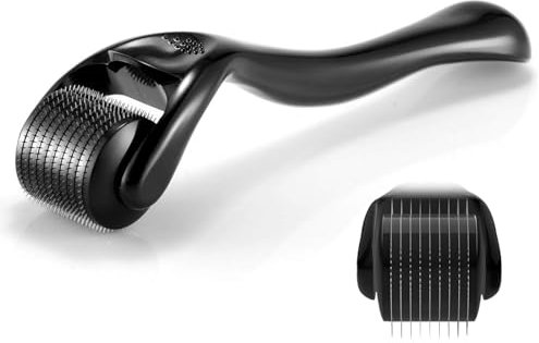 Derma Roller 0.5 mm, Beard Roller, Beard Roller, Beard Growth, Micro Needle Roller for Skin and Hair Care for Men and Women