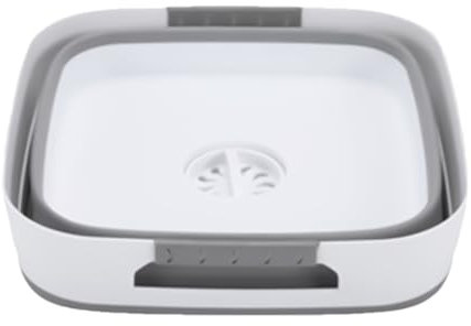 Bol à lavage pliable, seau de bouteille comme lavabo, panier de rangement sans glissade Basin de camping pliable Espace Économie extérieure Mémale enrichie de soins pour animaux de compagnie Adcoliers