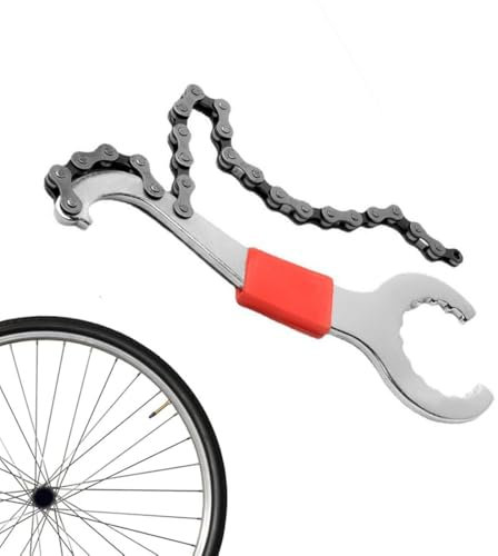 WUSJCOF 1 Stück Fahrrad Werkzeug Set: Kettenpeitsche, Zahnkranzabzieher, Ritzelabzieher, Fahrrad Kassette Abzieher, Innenlager Entferner und Innenlagerschlüssel