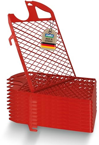 10x mako Abstreifgitter easyCLEAN 27 x 30 cm – Farbabstreifgitter aus Recycling-Kunststoff – Bruchsicher & leicht zu reinigen – Abtropfgitter für Farbe – Malergitter, Farbgitter